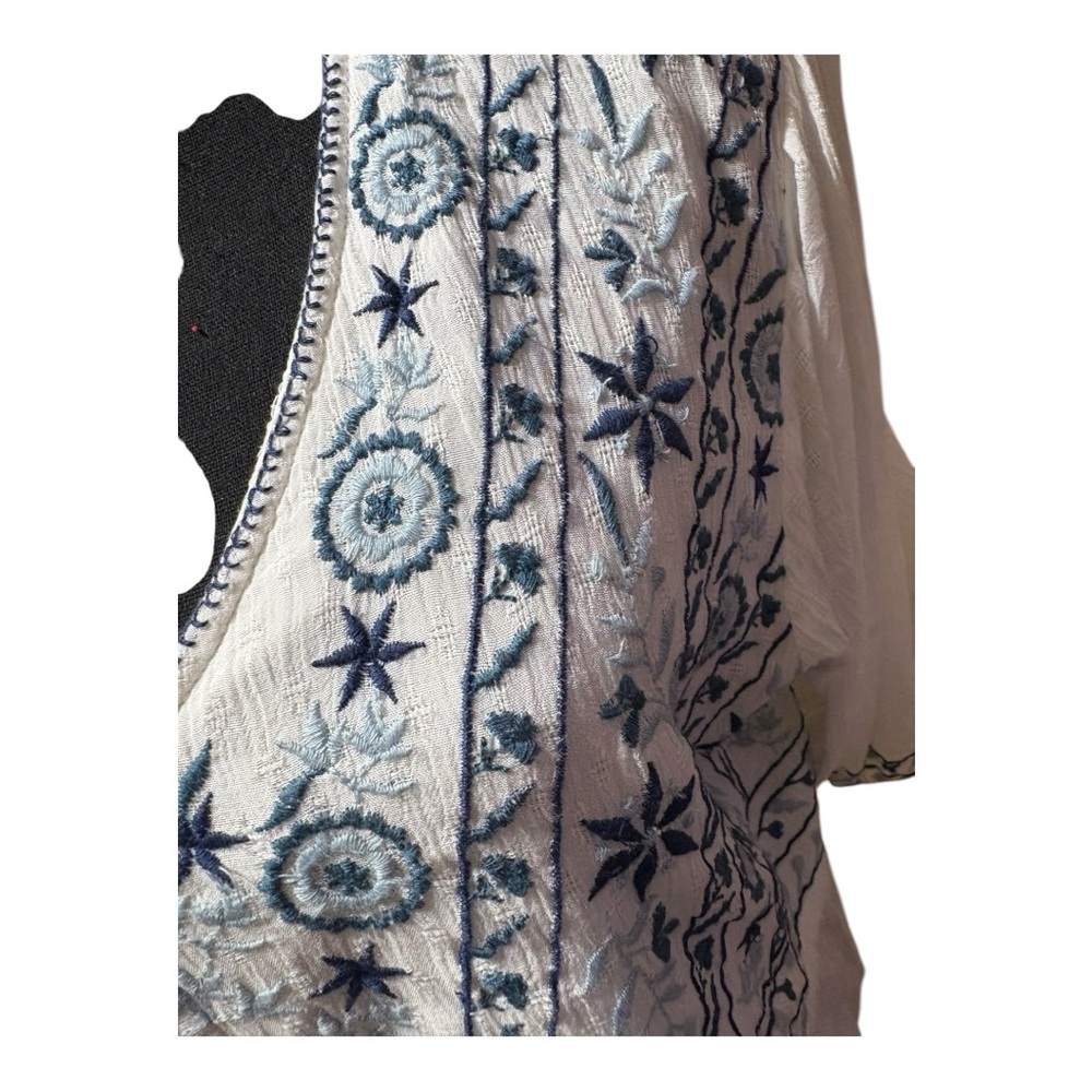 NWT Nurture by Westbound Cream Graphic 3/4 Sleeve Tunic Size 2X - Picture 4 of 11